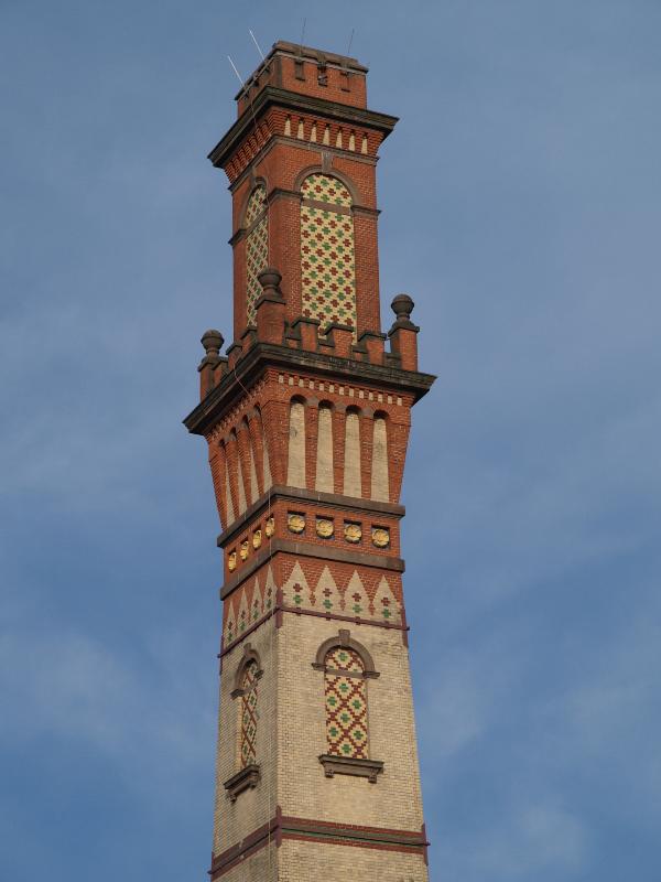 Karlsruhe, Germany: Vierordtbad: tower (1871-1873, architect Josef Durm)