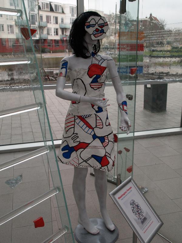 Nijmegen, Netherlands: ROC Carolus (Campusbaan): 'Washington Parade' (2009, Ralph Bonimbie and Ahmed Bah, after Jean Dubuffet)