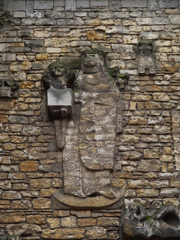 Nijmegen, Netherlands: Petrus Canisiuskerk (Molenstraat 37): mother and child (1959, sculptor Jan Vaes; building architect J. Coumans, W. Van Deal and A. Siebers)