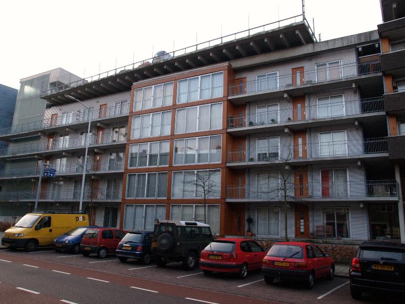 Nijmegen, Netherlands: Hunnerstaete (Gerard Noodtstraat): view (1995-1996, architects Dick van Gameren, Bjarne Mastenbroek)