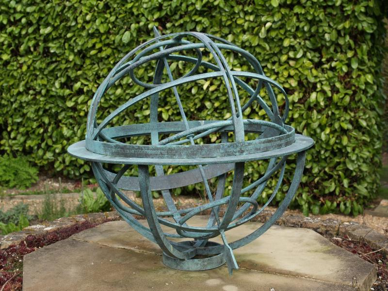 Cambridge, England: Peterhouse: Deer Park armillary sphere (installed 2004)