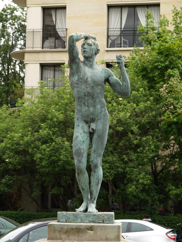 Paris, France: Place Rodin: L'age d'Airain (The Age of Bronze) (1875-1877, sculptor Auguste Rodin)