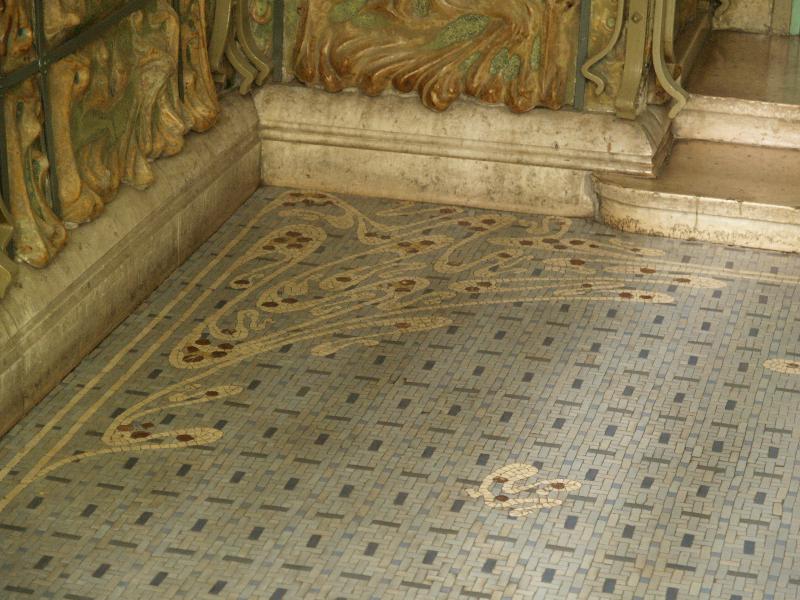 Paris, France: Castel Beranger, 14 Rue la Fontaine: lobby floor (1897-1898, architect Hector Guimard)