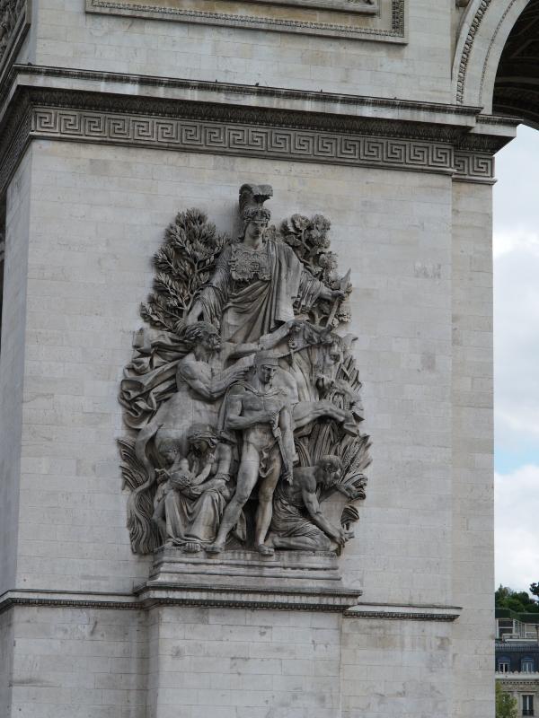 Paris, France: Arc de Triomphe: La Paix de 1815 (1836, sculptor Antoine Etex)