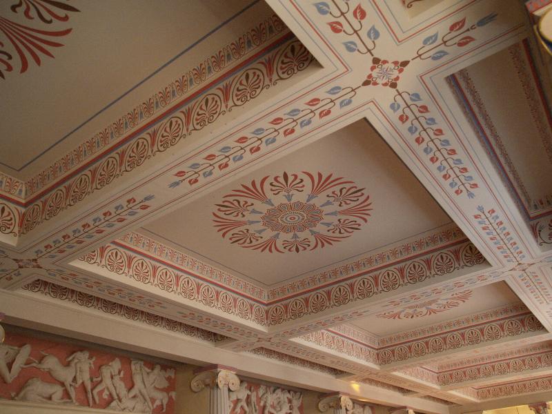 Cambridge, England: Gonville and Caius College: ceiling (1995-1998, architect John Simpson and Partners)