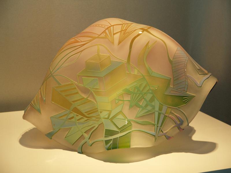 Corning, New York (NY): Corning Museum of Glass: The Acceptance of Mystery (1988, artist W. Stephen Hodder)