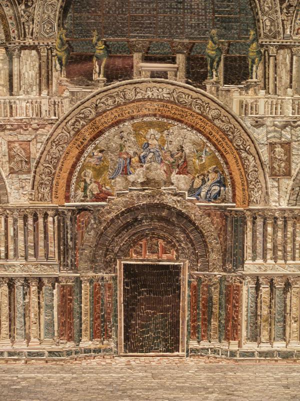 Corning, New York (NY): Corning Museum of Glass: View of the Basilica San Marco (1907, artist E. Cerato)