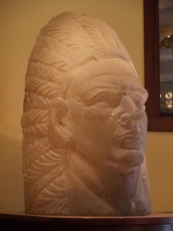 Corning, New York (NY): Rockwell Museum of Western Art: Indian Head (cast in 1929, maker Frederick Carder)
