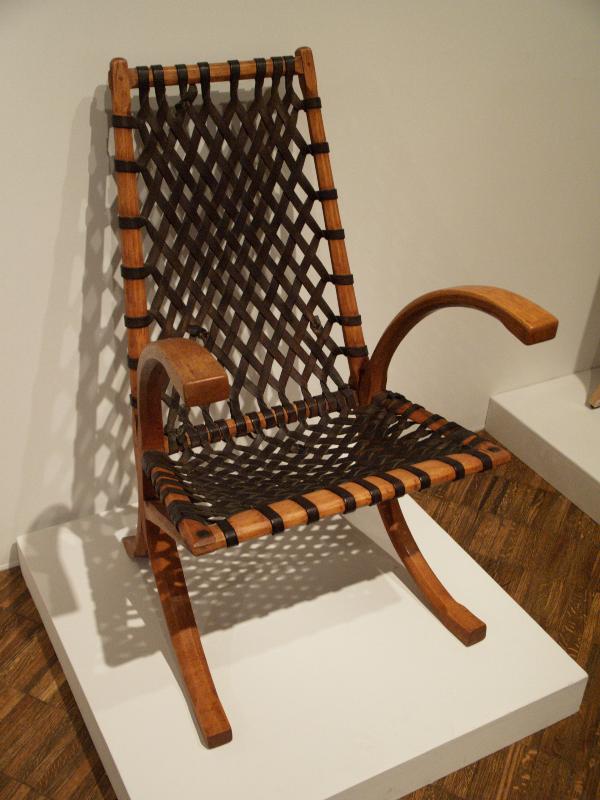 Allentown, Pennsylvania (PA): Allentown Art Museum: Wagon Wheel Chair (1932, maker Wharton Esherick)