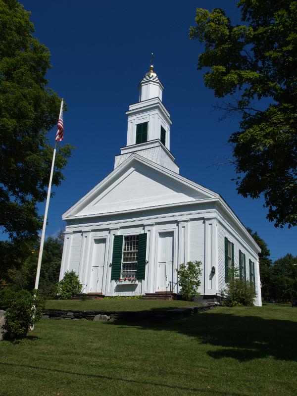 Plainfield, Massachusetts (MA): Congregational Church: view (1846, architect possibly Alonso Parker, builder Captain James Cook)