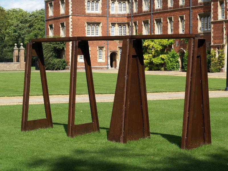 Cambridge, England: Jesus College: Dark Motive (1970s, artist Anthony Caro)