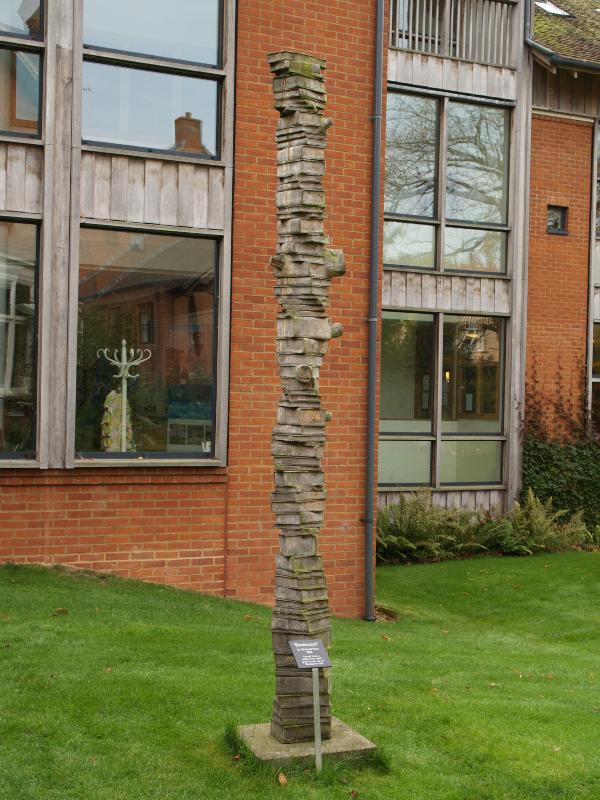 Cambridge, England: Lucy Cavendish College: Bookstack (2001, sculptor Richard Bray)