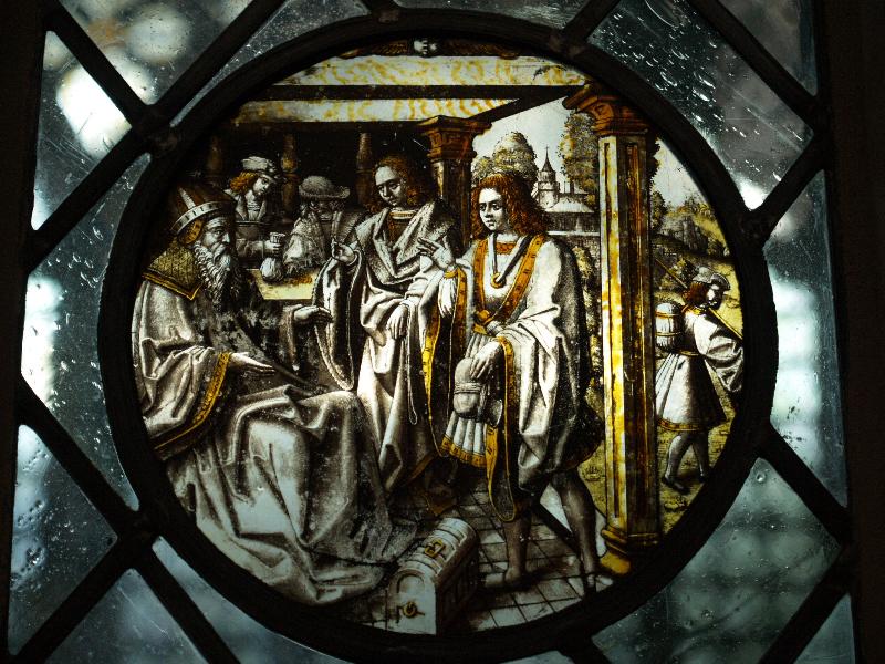Cambridge, England: King's College: The Departure of the Prodigal Son (c 1525, maker Mechlin School)