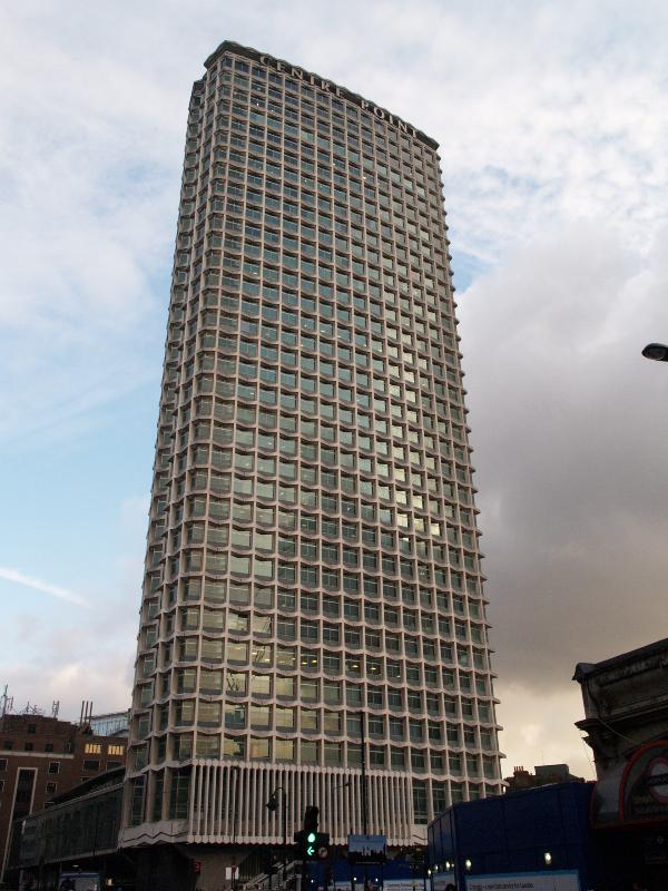 London, England: Centre Point: view (1963-1966, architect Richard Seifert, engineer Pell Frischmann)