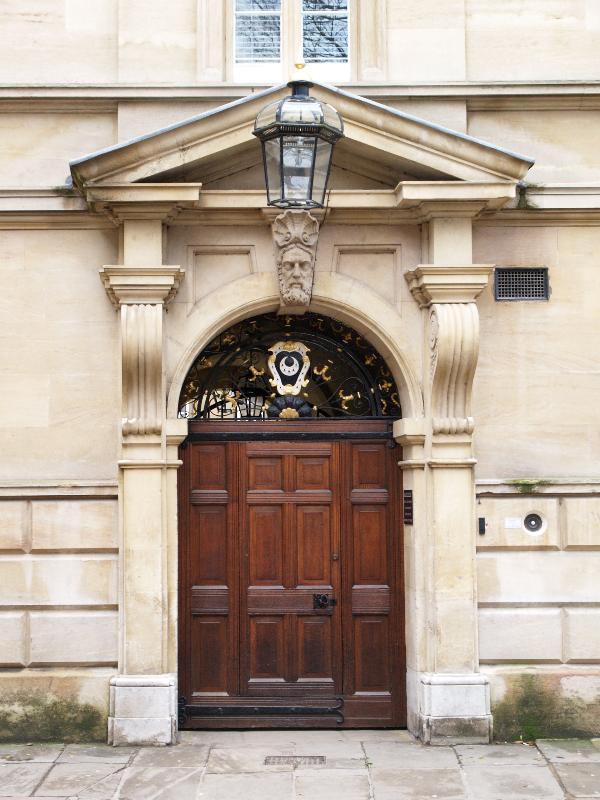 Cambridge, England: Trinity Hall: front entrance