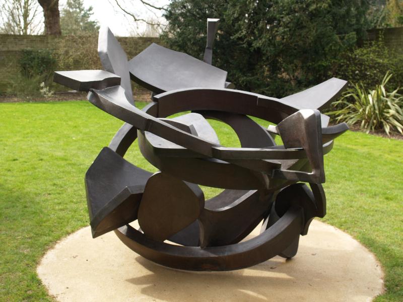Cambridge, England: Fitzwilliam Museum: Unity of Opposites: Vortex (sculptor Michael Lyons)