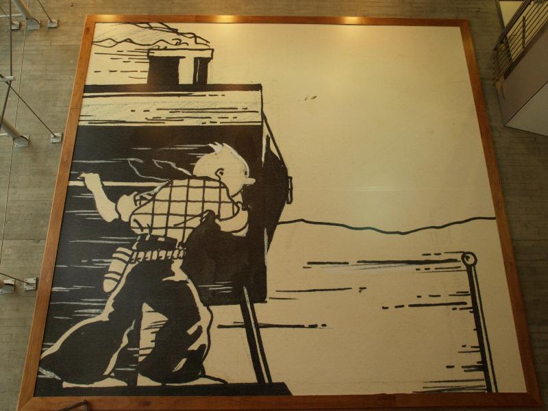 Brussels, Belgium: Gare du Midi: Tintin in America (George Remi, Herge/)