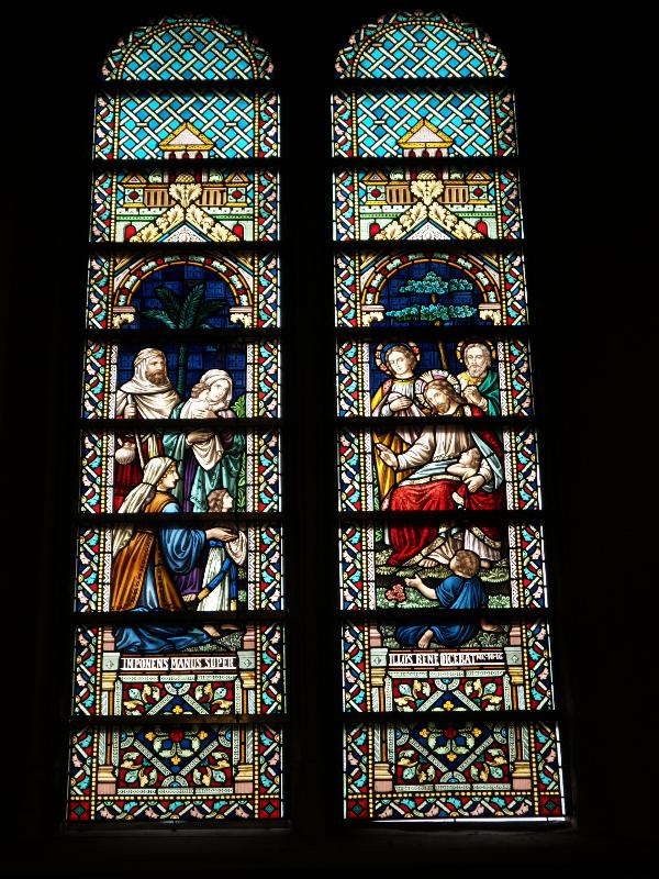 Brussels, Belgium: Saint-Gilles: Jesus blessing the children (between 1904 and 1923, Jules Dobbelaere)