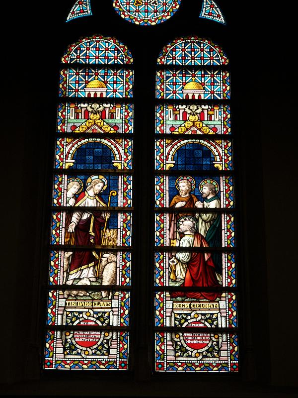 Brussels, Belgium: Saint-Gilles: Jesus giving the Apostle Peter the keys to the kingdom of heaven (between 1904 and 1923, Jules Dobbelaere)