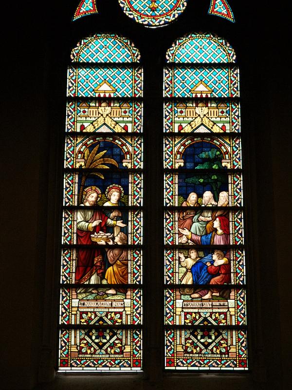 Brussels, Belgium: Saint-Gilles: Jesus and multiplication of bread (between 1904 and 1923, Jules Dobbelaere)
