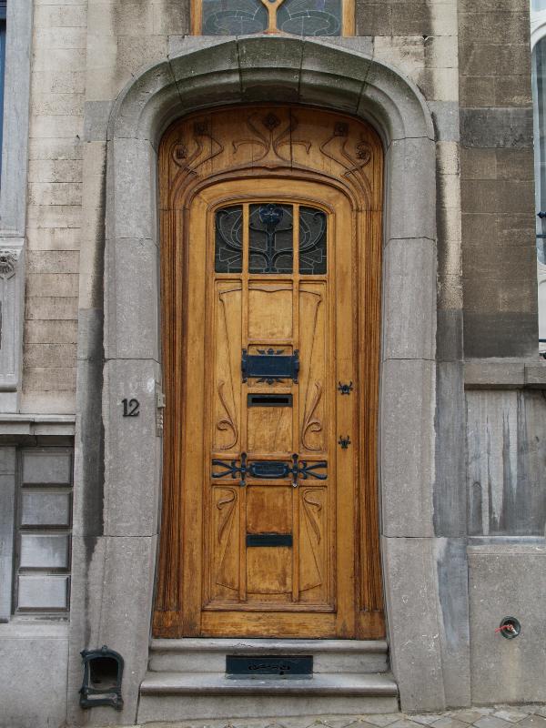 Brussels, Belgium: 12 Avenue Jef Lambeaux: door (1898, architect Georges Peereboom)