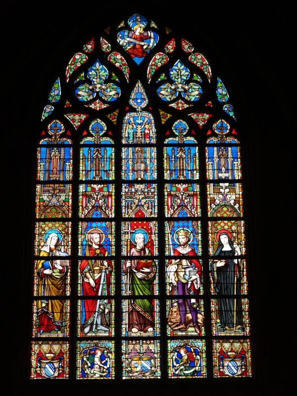 Brussels, Belgium: Eglise Notre Dame du Sablon (Church of Our Lady of Sablon): window (1861, Samuel Coucke)
