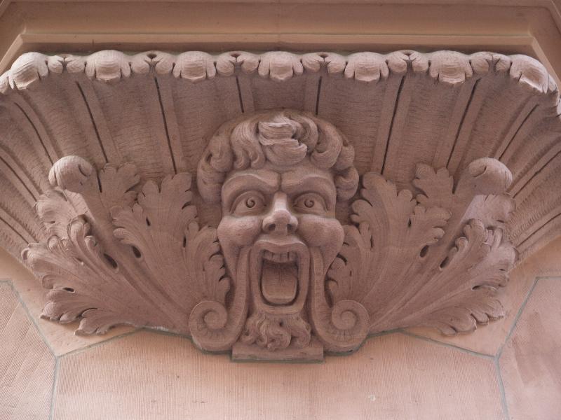 Heidelberg, Germany: 86 Hauptstrasse: decoration, bottom of window