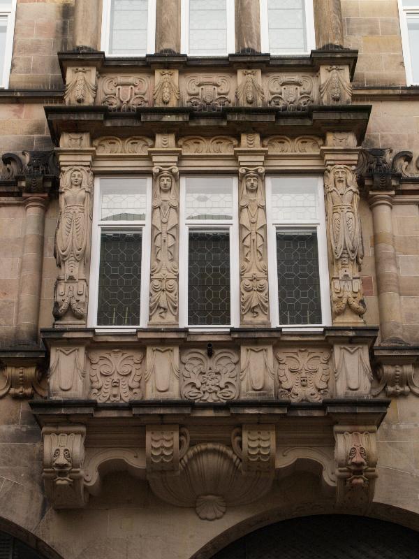 Heidelberg, Germany: Theaterstrasse: window decoration