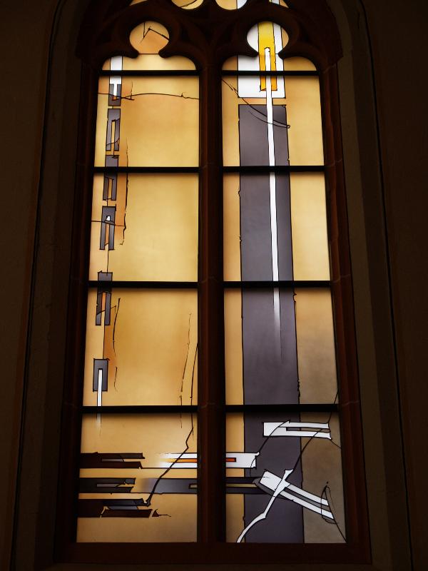 Heidelberg, Germany: Peterskirche: Persecution (Verfolgung) (2006, artist Johannes Schreiter)
