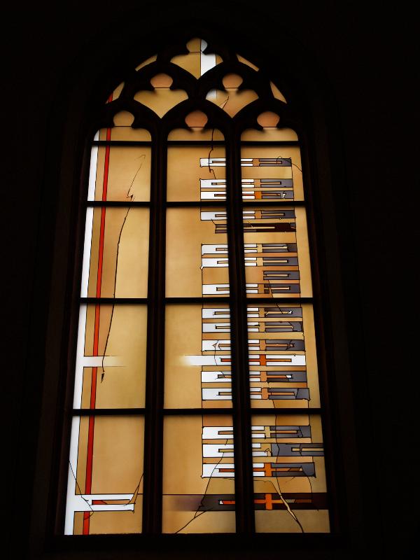 Heidelberg, Germany: Peterskirche: Meeting (Begegnung) (2006, artist Johannes Schreiter)