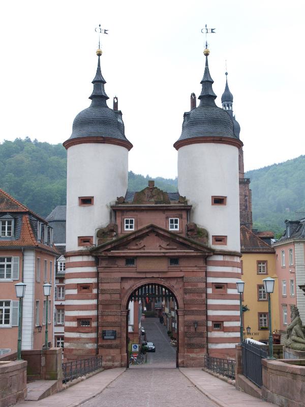 Heidelberg, Germany: Karl Theodor Brucke: Bruckentor (Bridge Gate) (medieval but modified, 1786-1788, Mathias Mayer)