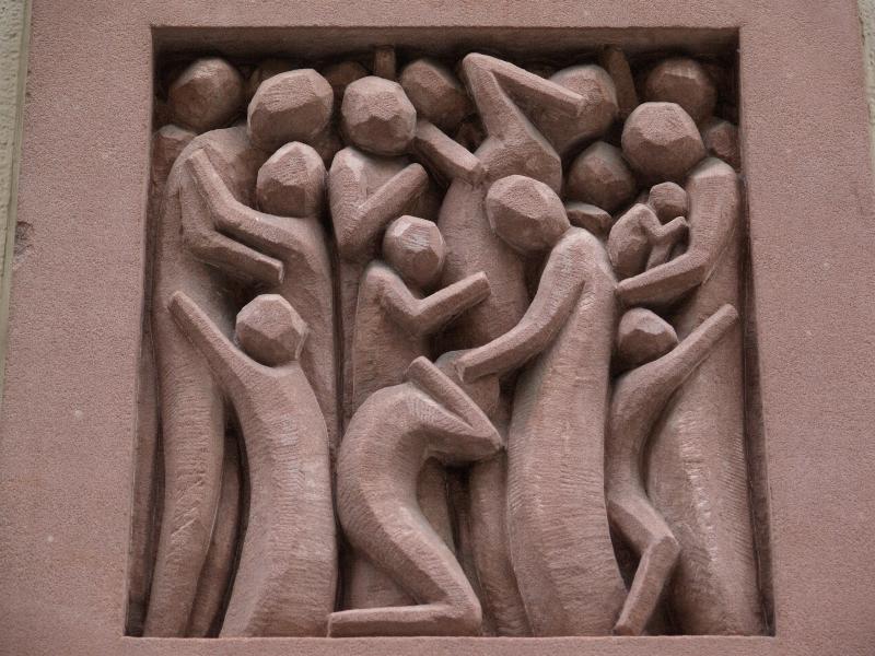 Heidelberg, Germany: Steingasse: memorial for the persecution of the Sinti
