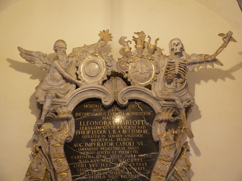 Heidelberg, Germany: Providenzkirche: monument to Eleonora Charlotte of Bettendorf (1746)