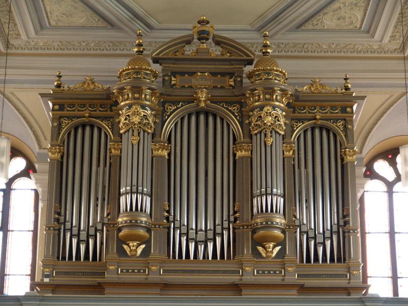 Heidelberg, Germany: Providenzkirche: organ (1885, Matthias Burkard)