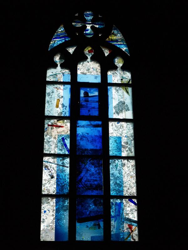Heidelberg, Germany: Heiliggeistkirche: The Spirit of God moved upon the face of the waters (1999-2001, artist Hella Santarossa)