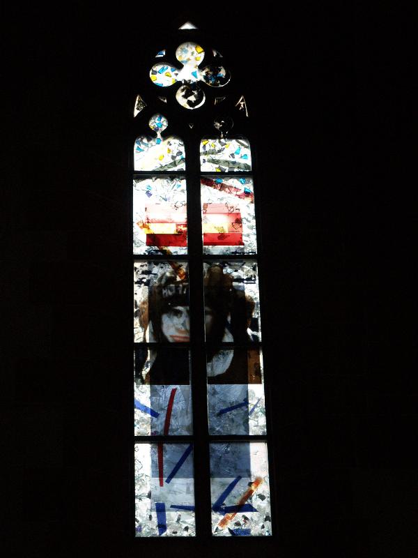 Heidelberg, Germany: Heiliggeistkirche: The Spirit of God over the chaos (1999-2001, artist Hella Santarossa)