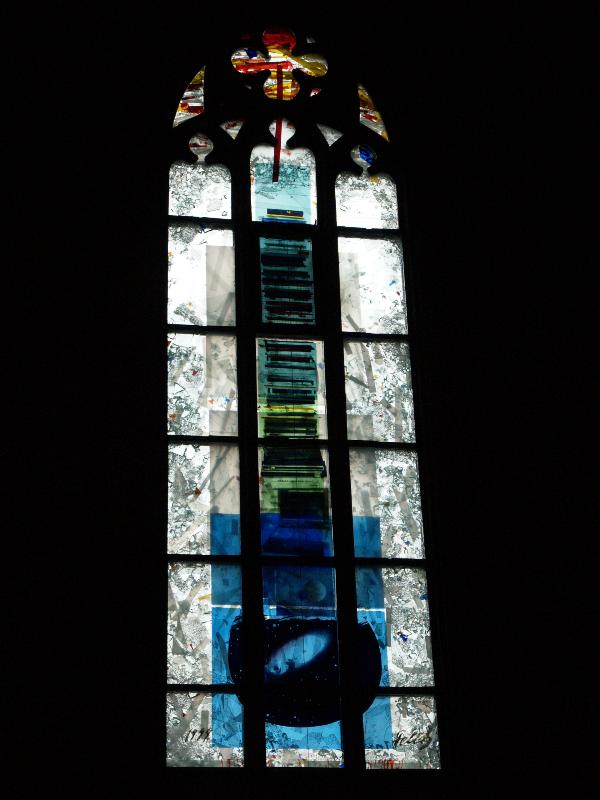 Heidelberg, Germany: Heiliggeistkirche: The Spirit of the Lord fills the world (1999-2001, artist Hella Santarossa)