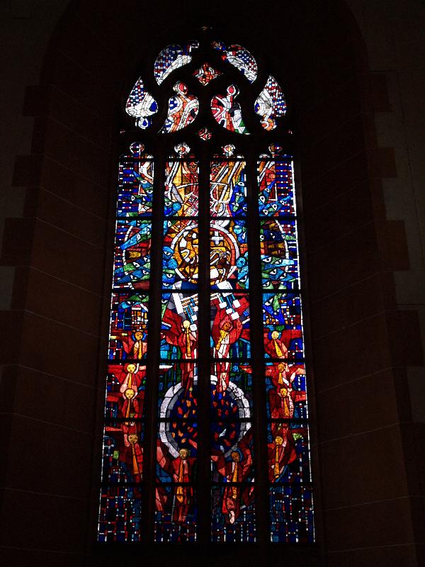Heidelberg, Germany: Heiliggeistkirche: Lamb and the Book with the Seven Seals (1965, artist Gottfried von Stockhausen)