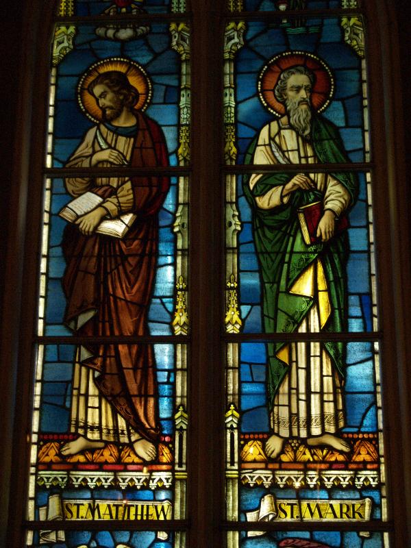 St Augustine, Florida (FL): Trinity Episcopal Church, 215: St Matthew and St Mark (dedicated in 1961, made by Franz Mayer & Sons)