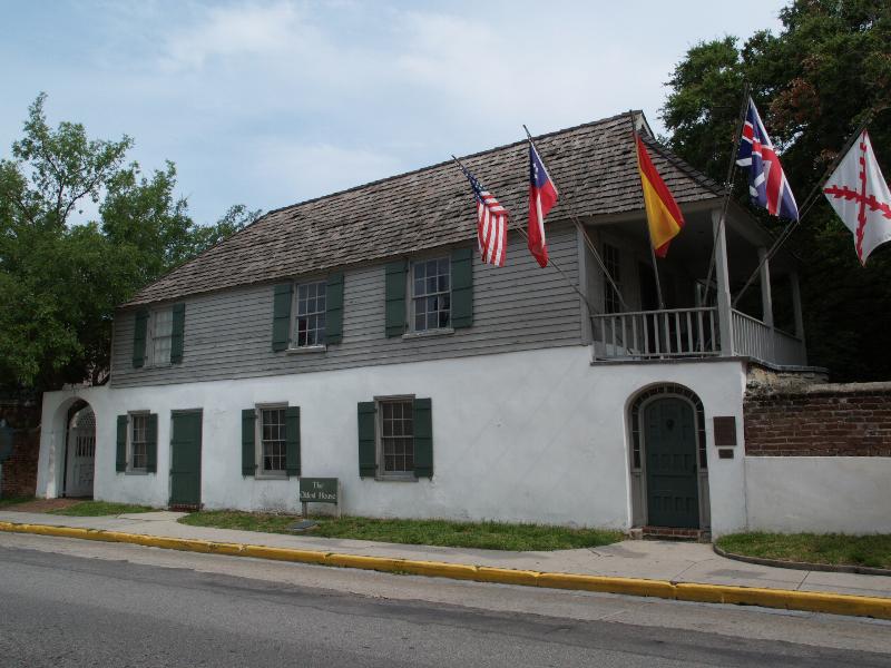 St Augustine, Florida (FL): Gonzalez-Alvarez House (Oldest House), St Francis Street: view (pre-1800)