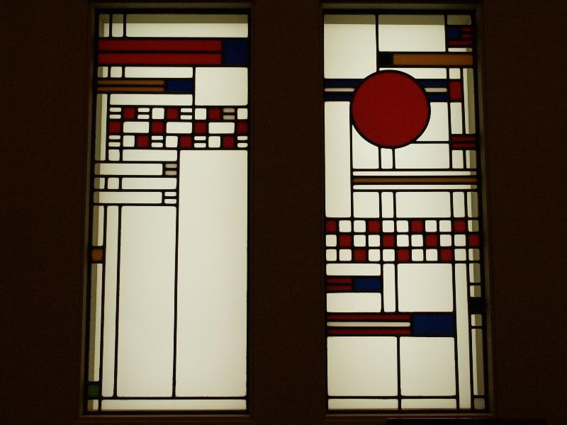 Richmond, Virginia (VA): Virginia Museum of Fine Arts: two windows for Avery Coonley Playhouse (Riverside, IL, 1912, Frank Lloyd Wright)