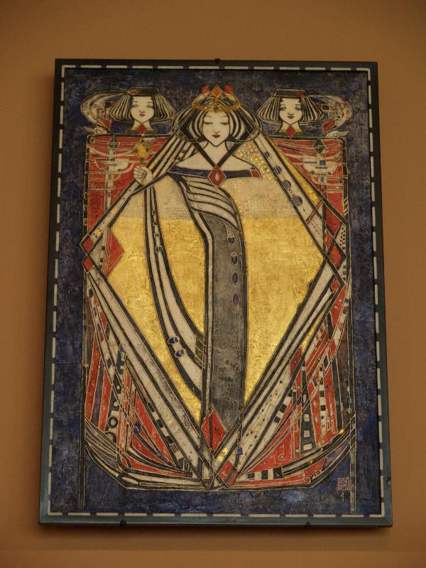 Richmond, Virginia (VA): Virginia Museum of Fine Arts: Queen of Diamonds (for Hous'hill, Catherine Cranston's residence, Glasgow, Scotland) (1909, artist Margaret Macdonald Mackintosh)