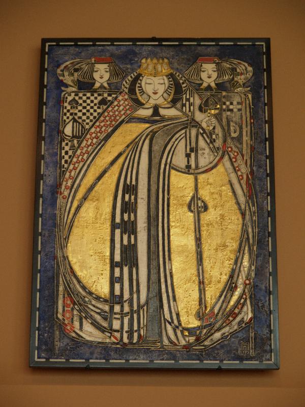 Richmond, Virginia (VA): Virginia Museum of Fine Arts: Queen of Spades (for Hous'hill, Catherine Cranston's residence, Glasgow, Scotland) (1909, artist Margaret Macdonald Mackintosh)