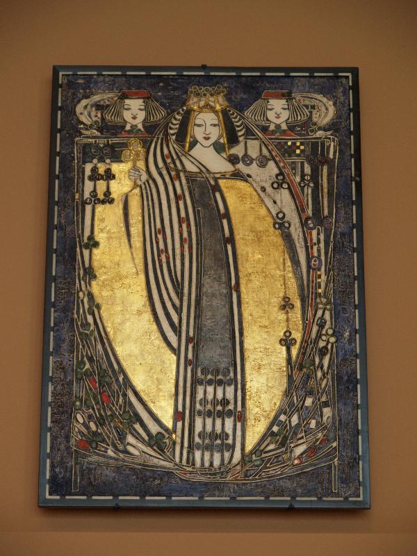 Richmond, Virginia (VA): Virginia Museum of Fine Arts: Queen of Clubs (for Hous'hill, Catherine Cranston's residence, Glasgow, Scotland) (1909, artist Margaret Macdonald Mackintosh)