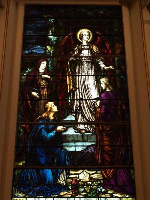 Richmond, Virginia (VA): St Paul's Episcopal Church: The Women at the Tomb (installed 1896, designed by Silas McBee, made by Charles Booth Studio)