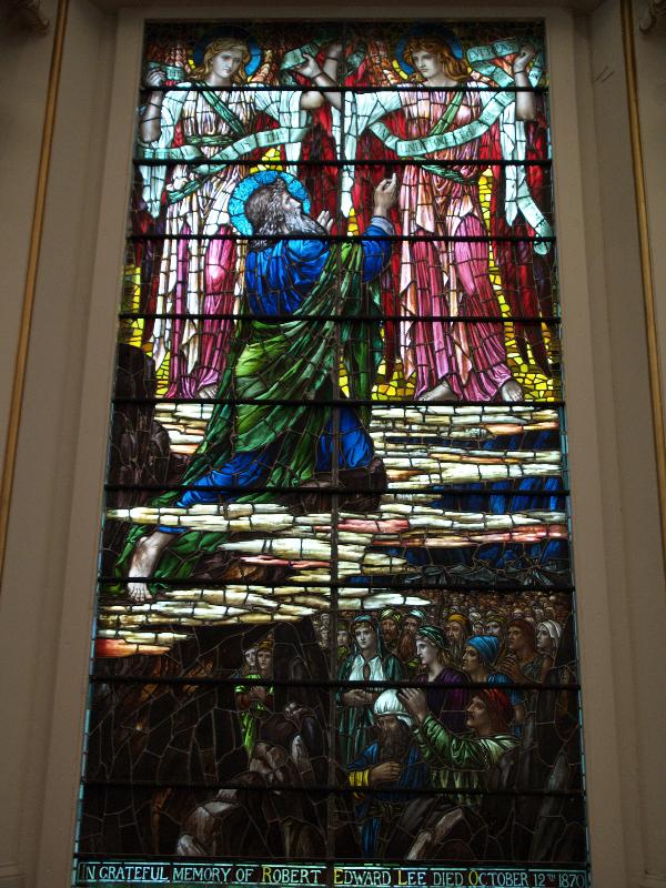 Richmond, Virginia (VA): St Paul's Episcopal Church: Moses On Mount Nebo (Robert E. Lee Memorial window) (installed 1892, Henry Holiday)
