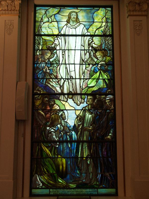Richmond, Virginia (VA): St Paul's Episcopal Church: Christ's Ascension (1899, originally in Monumental Church, installed in St Paul's in 1998, Tiffany Studios, designer Frederick Wilson)