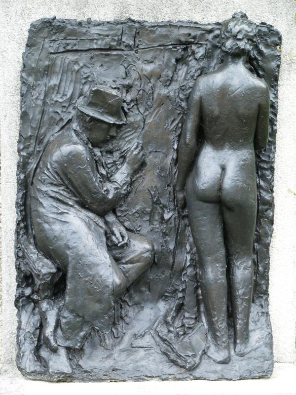 Washington, DC: Hirshhorn Museum and Sculpture Garden: Self-Portrait with Model at Bergamo (1942, sculptor Giacomo Manzu)