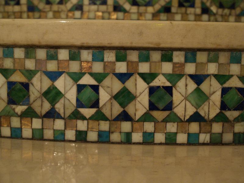 Boston, Massachusetts (MA): Ayer Mansion (Commonwealth Avenue): stairwell tread tiles (Tiffany)