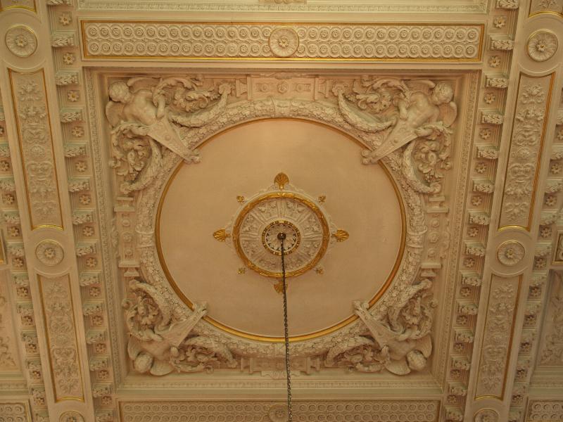 Cambridge, England: Clare College: dining hall ceiling